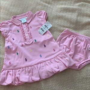 Ralph Lauren Pink signature dress 6M